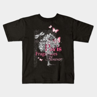 Mothers Day Flowers in Paris Kids T-Shirt